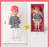 Лялька 69001-10 висота: 38 см, імітація скляних очей, прошите волосся, знімний одяг та взуття, в коробці