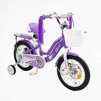 Велосипед дитячий двоколісний Corso NC-14021 «Nice» (колеса Ø14", рама: алюмінієвий сплав, додаткові колеса, гальма: дискові механічні)