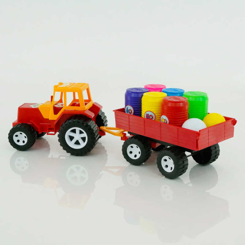 Трактор причіп з бочонками 007/5 (4) "BAMSIC" фото 2