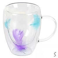 Чашка з подвійною стінкою "Feather" 330мл Stenson R10861