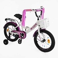 Велосипед дитячий двоколісний 20" Corso MAXIS CL-20460 кошик, прикраси, ручне гальмо, дзвіночок, додаткові колеса, ЗІБРАНИЙ НА 75%, в коробці