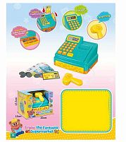 Касовий апарат 35652 звуки, підсвічування, калькулятор, муляжі грошей, в коробці