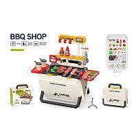 Гриль 668-157 розкладна валіза, муляжі продуктів, іграшкові гроші, наліпки, в коробці