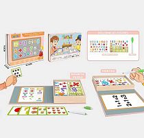 Магнітна гра XHM - 1112 A “Математика”, 81 елемент, фломастер, в коробці