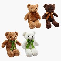 М`яка іграшка M 18526 4 види, “Ведмедик”, розмір - 29х16х48 см, бантик, ВИДАЄТЬСЯ ТІЛЬКИ МІКС ВИДІВ
