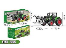 Трактор 99-78 B довжина 29 см, масштаб: 1:24, навісне обладнання, гумові колеса, в коробці