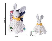 Брязкальце-комфортер 688 M67 текстильне, гумовий прорізувач, текстильні елементи, петелька, в пакеті