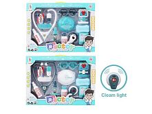 Набір лікаря SD 169-283 A 2 види, 11 елементів, стетоскоп, звук, підсвічування, в коробці