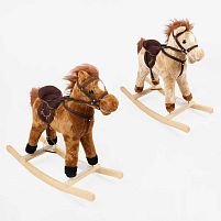 Гойдалка X-Toys B 81414«Коник» (29*63*73 см, 2 кольори, звуки, живлення 3 бат. типу "АА", дерево)