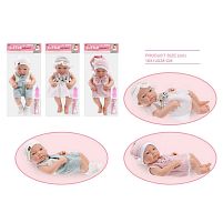 Пупс BM 3316-7 3 види, підгузок, пляшечка, довжина 38 см, у пакеті, ВИДАЄТЬСЯ ТІЛЬКИ МІКС ВИДІВ