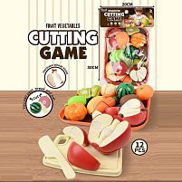 Продукти на липучці JQ 912-9 12 елементів, овочі, фрукти, таця, дощечка, ніж, в пакеті