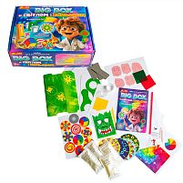 Набір для експериментів "BIG BOX зі світлом і кольором" 10114169У "Ранок", 9 дослідів, картонні заготовки фігур, скляні намистинки, червоні ка