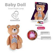 Нічник MBQ 665-3 вбудований акумулятор, USB Type-C кабель, підсвічування, мелодії, нічник, таймер вимкнення, регулювання гучності, в коробці