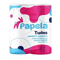 Рушник паперовий PAPELA 2-х шаровий Twins 2рул/уп 22*10м 165відривів Stenson EG-300954