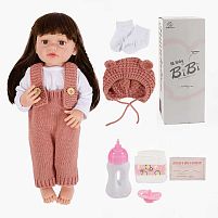 Лялька XBY 5514 висота 52 см, гумова, пляшечка, памперс, соска, в коробці