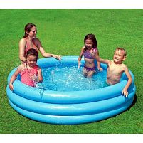 Дитячий надувний басейн Intex 59416 «Кристал» (Ø114 см, ↑25 см, об'єм: 156 л, ненадувне дно, серія: Small Pools)