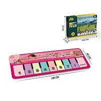 Музичний килимок MTK 026 100 х 3 х 40 см, на батарейках, піаніно, звуки тварин, музика, в коробці