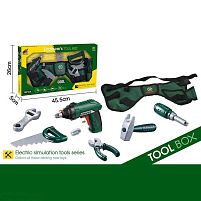 Набір інструментів G 269 автоматичний шуруповерт, зміна напрямку обертів, гайковий ключ, пила, молоток, викрутка, плоскогубці, пояс для інструмен