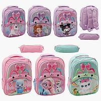 Рюкзак C 72858 розмір: 29х15х38 см, 2 відділення, 2 кишені, на блискавці, пластикові вставки, пенал, в пакеті, ВИДАЄТЬСЯ МІКС ВИДІВ