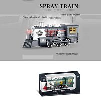 Паровоз 731-39 K 2 кольори, розмір: 20х6х7 см, підсвічування, звук, інерція, в коробці