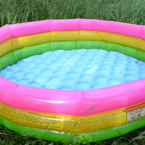 Дитячий надувний басейн Intex 57412 «Райдужний» (Ø114 см, ↑25 см, об'єм: 131 л, надувне дно, серія: Small Pools) фото 3