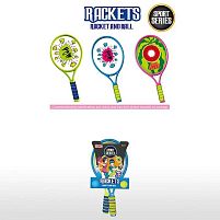 Набір ракеток 9905 A 2 ракетки, пластиковий каркас, 2 м’ячі, на листі, ВИДАЄТЬСЯ МІКС ВИДІВ