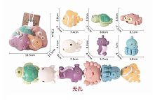 Іграшки для ванни 638-184 “Морські мешканці”, 6 штук, матеріал: гума, в сітці