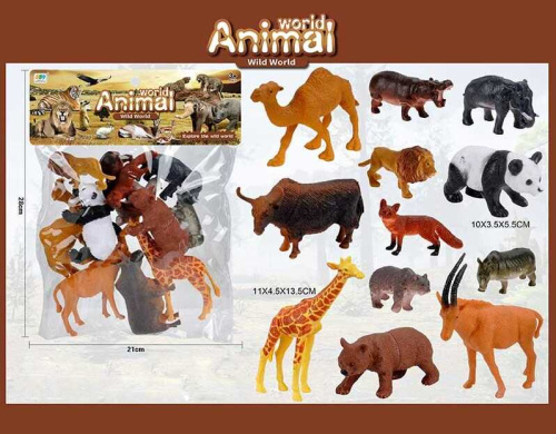 Набір тварин 559-296 A 12 тварин, у пакеті