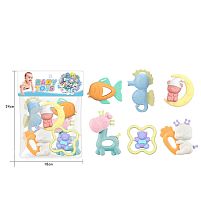 Набір брязкалець HX 044 6 штук, прорізувач, в пакеті