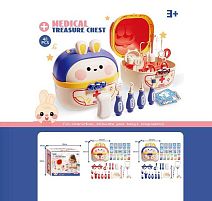 Набір лікаря JQ 911-8 2 види, 48 детеалей, стетоскоп, підсвічування, звук серцебиття, бокс, крапельниця, ножиці, окуляри, шприц, хірургічні інстр