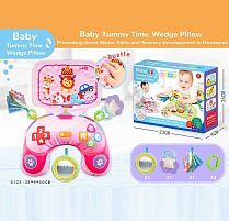 Розвивальна подушка 713 шелесткі елементи, брязкальце, люстерко, м’яка книжечка, гумовий прорізувач, кріплення, в коробці