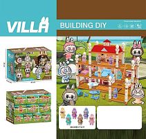 Будиночок 111-482 G герой, підсвічування, 3 режими, 2 фігурки, песик, ліжко, столик, стільчики, меблі, в коробці