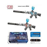 Автомат LYM 016 B 2-3 2 кольори, акумулятор 7,4V, автоматичний та механічний принципи роботи, стріляє орбізами, магазин та глушник, в коробці