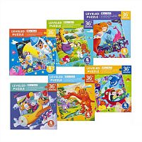 Магнітні пазли C 74249 3 тематичні дерев’яні пазли, 97 елементів на магнітах, різні рівні складності, у плівці, ВИДАЄТЬСЯ МІКС ВИДІВ