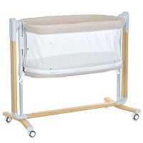 Ліжко-манеж для немовлят з електро-заколисуванням El Camino ME 1125-W Beige (механізм гойдання: маятник)