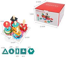 Дерев'яний геометричний сортер C 74392 кілочки, в коробці