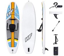 Надувна дошка для серфінгу - каяк Hydro Force White Cap 10′ Bestway 65341 (12*84*305 см, весло, ліш, насос, сидіння, сумка, до 120 кг)