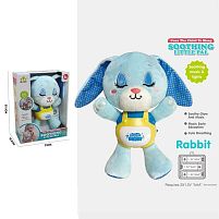 Музичне брязкальце SL 88055 "Королик", на батарейках, мелодії, звук дихання, підсвічування, шелесткі елементи, в коробці