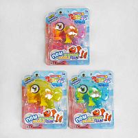 Пістолет з мильними бульбашками JNH 802 "Рибка", 3 кольори, механічний, підсвічування, пляшечка з розчином, на листі, ВИДАЄТЬСЯ ТІЛЬКИ МІКС ВИД