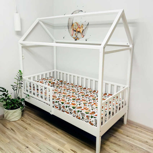 Ліжко підліткове "Хатинка" без шухляди 1600*800 (білий)