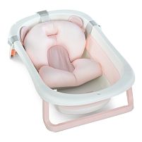 Ванночка для купання немовлят El Camino ME 1151 PLUS Peony Pink (20,5*48*77,5 см, електронний термометр, матрац, зручнйи злив)