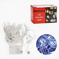 Гірлянда C 61479 100 ліхтариків, 9 м, на батарейках, біле світло, 1 режим, у коробці