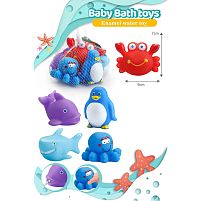Іграшки для ванни P 599-126 5 шт, в сітці