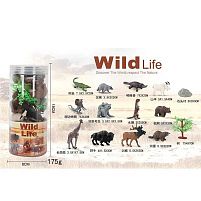 Набір тварин A 968-3 12 штук, декорації, у тубі