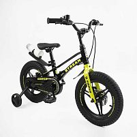 Велосипед дитячий двоколісний CorsoSM-42081 «Stream» (колеса Ø14", рама: магниієвий сплав, додаткові колеса, гальмо задне дискове механічне)