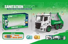 Спецтехніка D 998-3 A "Сміттєвоз", світло, звук, відкидний борт, викрутка, масштаб 1:14, в коробці
