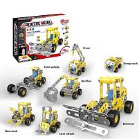 Конструктор металевий 1203 180 деталей, 7 варіантів збірки, інструкція, інструменти, в коробці