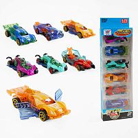 Набір машин K 101 A44 6 машинок, металопластиковий корпус, рухливі елементи, в коробці