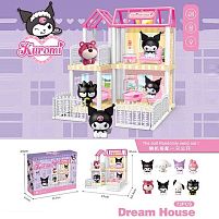 Будиночок 1 SY-3 Штрих=41943 1 герой, 72 елементи, підсвічування, висота 31см, два поверхи, ліжечко, стіл, парканчик, в коробці