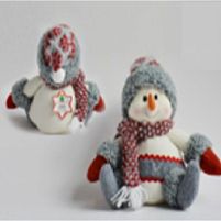 Фігура новорічна "Snowman" 28см Stenson M17254-B